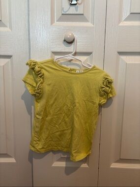 Janie and Jack Lemon Ruffle Sleeve Tee